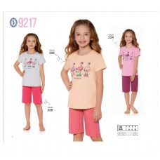 BR Костюм для дівчинки 07-10 (футболка+бриджі)  9217    7-10  4шт.