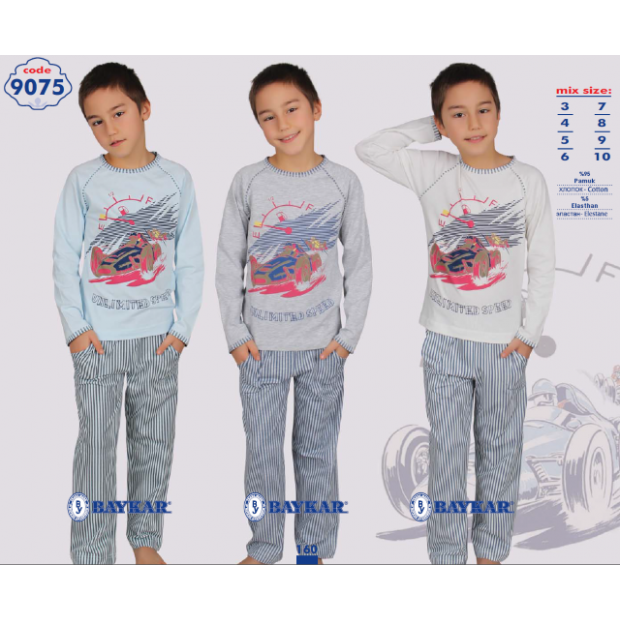 BR Піжама для хлопчика 03-06 стрейч/бавовна  9075    3-6  4 шт.