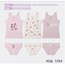 BR Набір6 білизни для дівчинки(майка+ТРУСИ) 4342/5340   6(3) шт.