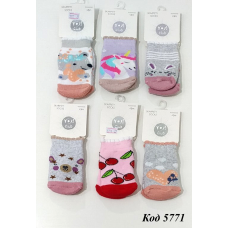 YO Шкарпетки махрові ясельні для дівчинки SKF-0002G МІКС кольорів.0-3,3-6,6-9  6(3)шт