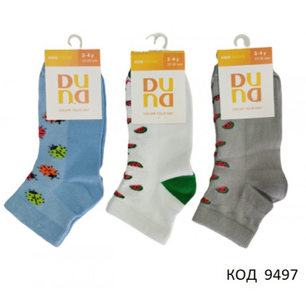 DUNA Шкарпетки бавовняні дитячі 4281/4282 СІТКА Мікс кольорів 16-18//20-22  6(3)шт