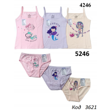 BR Набір білизни для дівчинки(майка+ТРУСИ) 4246/5246   6(3) шт.