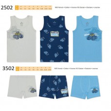 BR Набір6 білизни для хлопчика(майка+боксери) 2502/3502   6(3)шт.