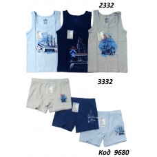 BR Набір білизни для хлопчика(майка+боксери) 2332/3332     6(3)шт.