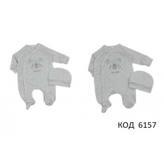 MarioKids Комбінезон інтерлок з шапкою мультиріп    56   4р.