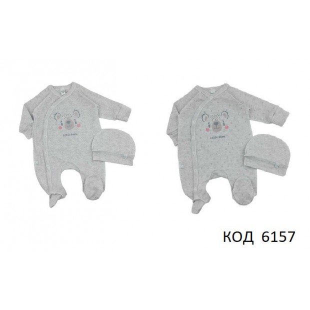 MarioKids Комбінезон інтерлок з шапкою мультиріп    56   4р.