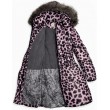 Ch Пальто зимове для дівчинки синтапон на флісі Moonbox 140-158 леопард розовий  (R)  4(1)шт