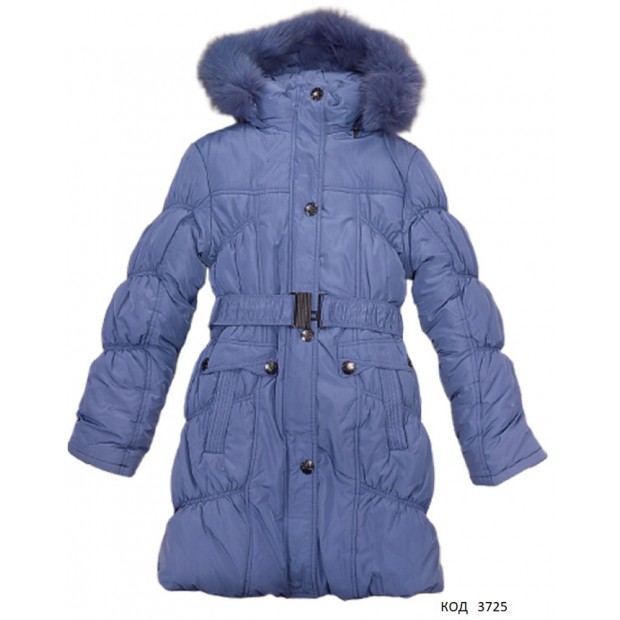 Ch Пальто зимове для дівчинки синтапон на флісі 2С-К (0152-0176)джинс 134-158  5(1) шт