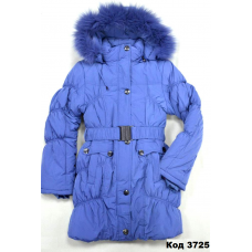 Ch Пальто зимове для дівчинки синтапон на флісі 2С-К (0152-0176)джинс 134-158  5(1) шт