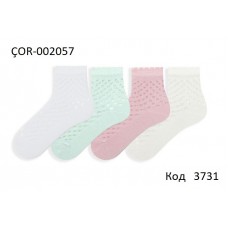 Bross Шкарпетки бавовняні для дівчинки СІТКА АЖУР ÇOR-002057 МІКС  12(3)шт.
