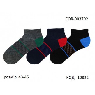 Bross Шкарпетки бавовняні чоловічі короткі ÇOR-003792 Мікс  43-45  12(3)шт.