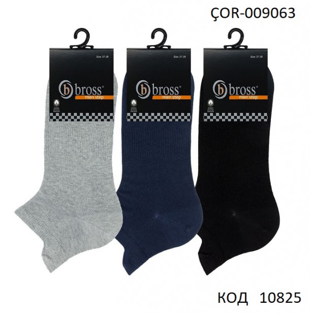 Bross Шкарпетки бавовняні чоловічі короткі ÇOR-009063 Мікс  40-46  12(3)шт.