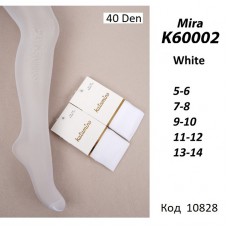 ArtiKatamino Колготки капронові 40 DEN  90%ПА,10%Ел  ОДНОТОН К60002  Beyaz(БІЛИЙ) 6(1) шт.