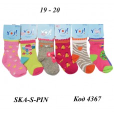 YO Шкарпетки для дівчинки SKA-0004G//SKC/PIK  Baby мікс кольорів  14-16//23-26 6(3)шт