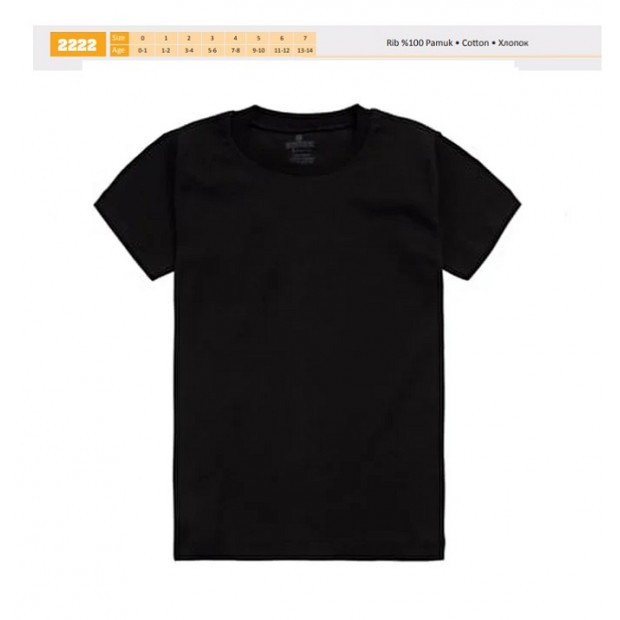 BR Футболка для хлопчика 2222,02 ЧОРНИЙ   06,07   6(3) шт