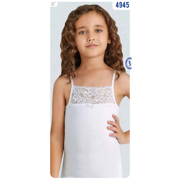 BR Майка для дівчинки 4945.01 БІЛИЙ    06,07   6(3)шт.