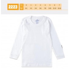 BR Футболка для хлопчика довгий рукав 2223,01 БІЛИЙ   06,07   6(2) шт