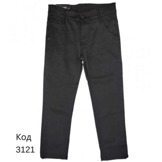 Ch Штани для хлопчика ДЖИНС CowDind1501 чорний на флісі 22-30(128-152)   5 шт