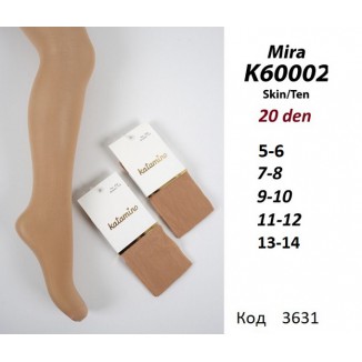 ArtiKatamino Колготки капронові 40 DEN  90%ПА,10%Ел  ОДНОТОН К60002  TEN(БЕЖЕВИЙ) 6(1) шт.