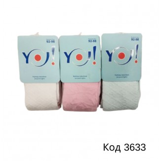 YO Колготки бавовняні для дівчинки RA-06.36   АЖУР 092-150  6(3) шт