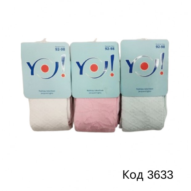 YO Колготки бавовняні для дівчинки RA-06.36   АЖУР 092-150  6(3) шт