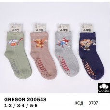 ArtiKatamino Шкарпетки бавовняні для хлопчика ABS МАЛЮНОК 200548 МІКС кольорів  12(2) шт.