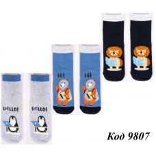 YO Шкарпетки для хлопчика SKA-0038C  УЗОР "SCHOOL ANIMALS" МІКС 23-26//35-38  6(3)шт