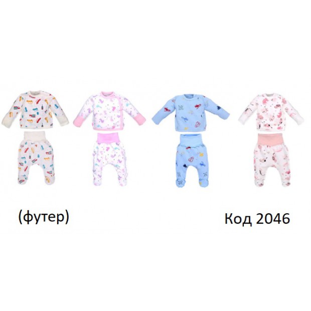 ТТ Набір ФУТЕР ЛЬОЛЯ (сорочка+повзунки+шапка)   62  5(4)шт.