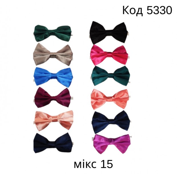 Tr Краватка-метелик для хлопчика Туреччина ОДНОТОННІ  12шт