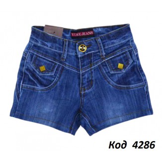 ,Ch Шорти для дівчинки Yuke 2102 джинс  21-25   5(4)шт