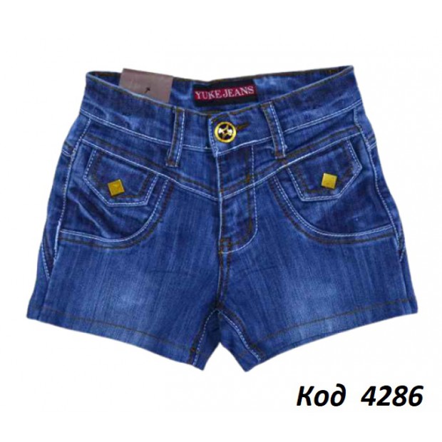 ,Ch Шорти для дівчинки Yuke 2102 джинс  21-25   5(4)шт