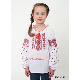 Ukr Вишиванка для дівчинки 4332 машинна вишивка 110-134 5 шт.