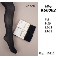 ArtiKatamino Колготки капронові 40 DEN  90%ПА,10%Ел  ОДНОТОН К60002  Siyah(чорний) 6(1) шт.