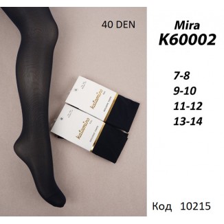 ArtiKatamino Колготки капронові 40 DEN  90%ПА,10%Ел  ОДНОТОН К60002  Siyah(чорний) 6(1) шт.