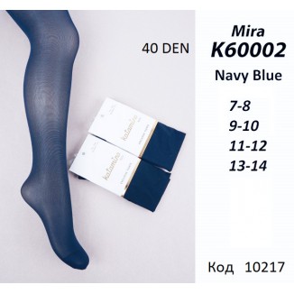 ArtiKatamino Колготки капронові 40 DEN  90%ПА,10%Ел  ОДНОТОН К60002  Lacivert(темно-СИНІЙ) 6(1) шт.