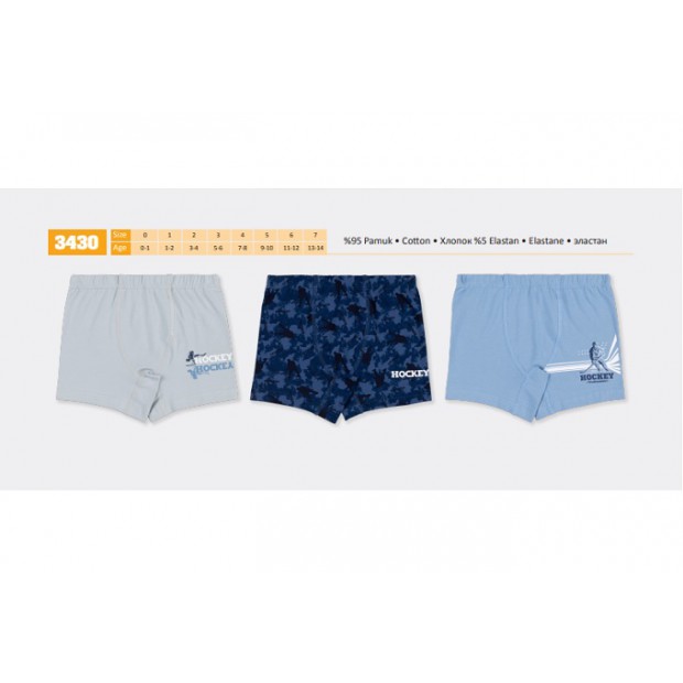 BR Шорти боксери для хлопчика 3430  06,07   6(3) шт