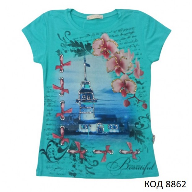 Tr Футболка для дівчинки Benini 34031  140-176   4 шт.