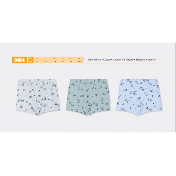BR Шорти боксери для хлопчика 3414  6(3) шт