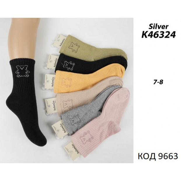 ArtiKatamino Шкарпетки бавовняні для дівчинки МАЛЮНОК К46324 МІКС кольорів 12(3) шт.