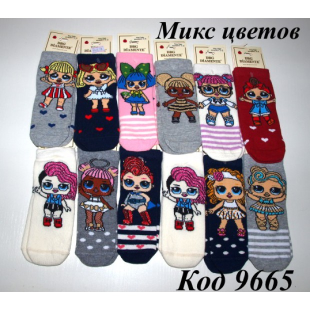DBG Шкарпетки бавовняні для дівчинки LOLA МІКС 12(3) шт