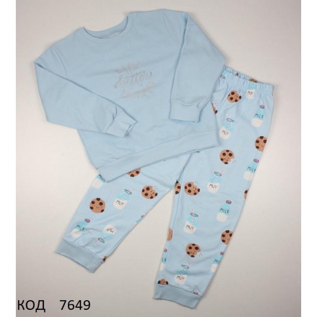 МС Піжама футер КОМБІ ПЖ-2384  122,128,134   3шт