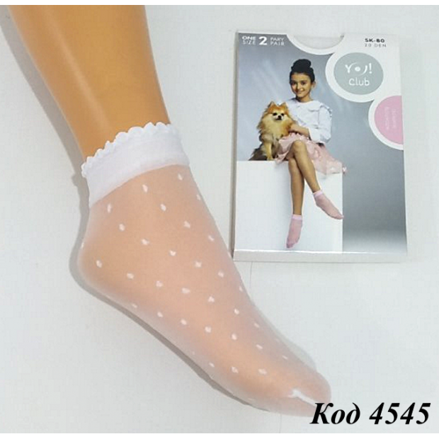 SKA-0080 Шкарпетки капронові "Scorpio" КРАПКИ  6-9років  1уп(2пари)