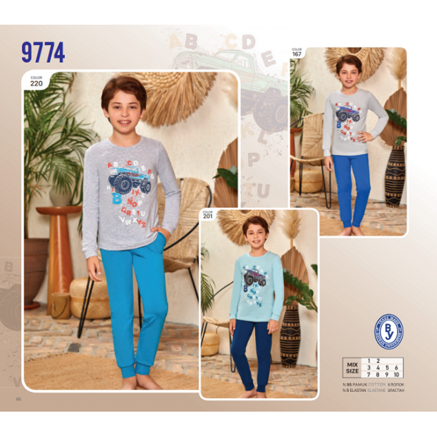 BR Піжама для хлопчика 01-02 стрейч/бавовна  9774    01,02  2 шт.