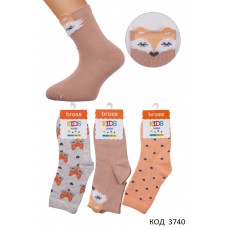 Bross Шкарпетки бавовняні для дівчинки МАЛЮНОК ÇOR-013570 МІКС  12(3)шт.