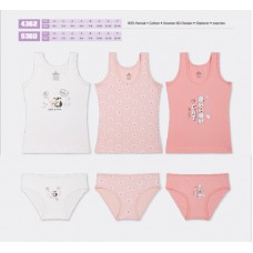 BR Набір6 білизни для дівчинки(майка+ТРУСИ) 4362/5360   CAT лапки   6(3)шт.
