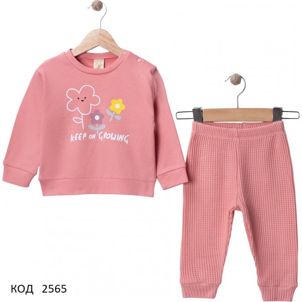 Tr Костюм для дівчинки рубчик NECİXS 243291  6-18 м. 4 шт