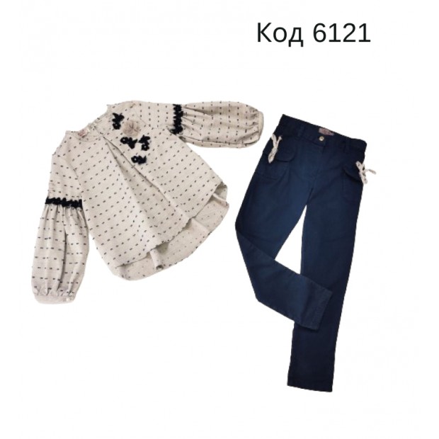 Tr Костюм (блуза+штани) для дівчинки  PINK 2213  7-11 років 5шт