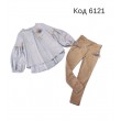 Tr Костюм (блуза+штани) для дівчинки  PINK 2213  7-11 років 5шт