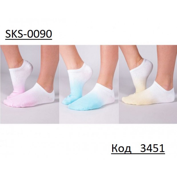 YO Шкарпетки двух-кольорові SKS-0090U  КОРОТКІ   МІКС кольорів    31-34/39-42 6(3) шт