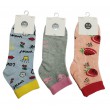YO Шкарпетки для дівчинки SKS-0023G  КОРОТКІ   МІКС кольорів    31-34//39-41   6(3) шт